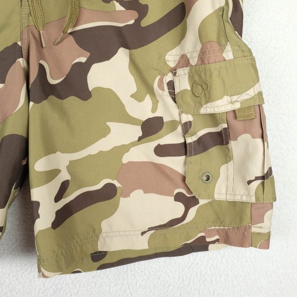 Ocean Pacific Swim Trunks Mens Medium Green Camo Cargo Swim Beach Classic - Picture 3 of 11